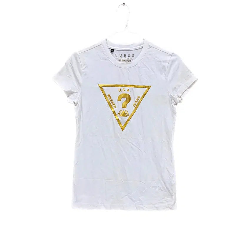 [BUNJANG] Guess Women's Classic Oversized Short-Sleeve T-Shirt White / 게스 여성 클래식한 오버핏 반팔티 90 화이트 01057