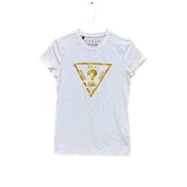 [BUNJANG] Guess Women's Classic Oversized Short-Sleeve T-Shirt White / 게스 여성 클래식한 오버핏 반팔티 90 화이트 01057