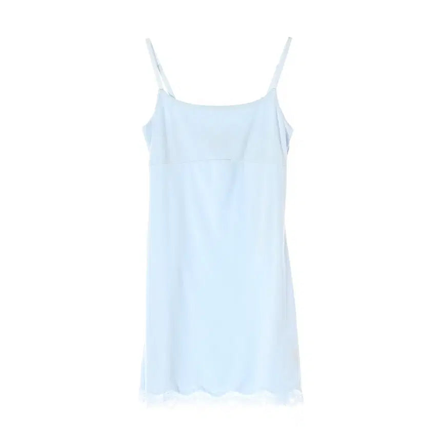 [BUNJANG] Glomy 25SS Heart Lace Cami Dress Short Baby Blue / (새상품) 글로니 25SS 하트 레이스 캐미 드레스 숏 원피스 베이비블루