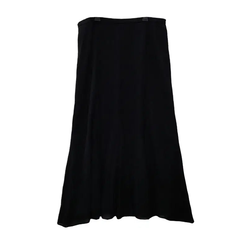 [BUNJANG] Vintage Minimal Flare Black Long Skirt Made in Japan / 빈티지 미니멀 플레어 블랙 롱스커트 MADE IN JAPAN