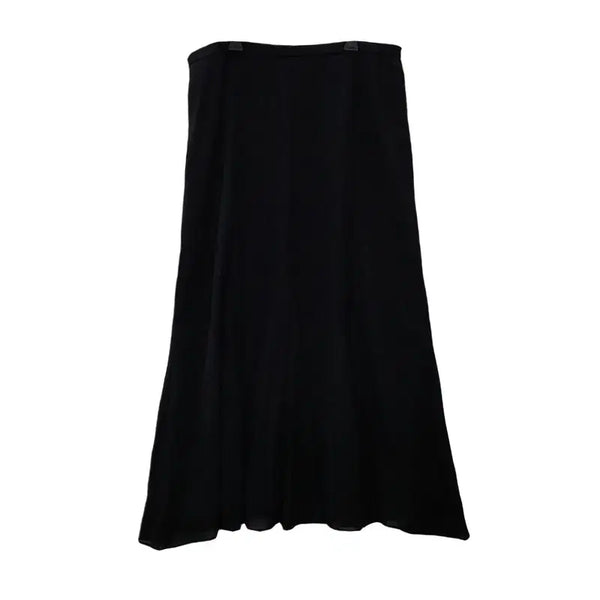 [BUNJANG] Vintage Minimal Flare Black Long Skirt Made in Japan / 빈티지 미니멀 플레어 블랙 롱스커트 MADE IN JAPAN