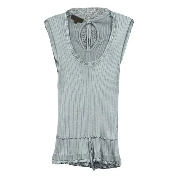 [BUNJANG] Loewe Light Blue Lace Sleeveless Tank Top XS / 로에베 라이트 블루 탱크탑 레이스 슬리브 나시 XS
