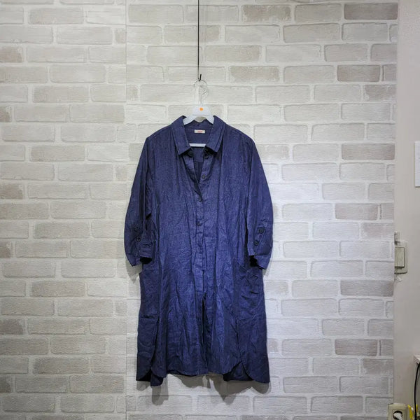 [BUNJANG] Linen Dress - Free Size / ㅈ215 린넨 원피스 F