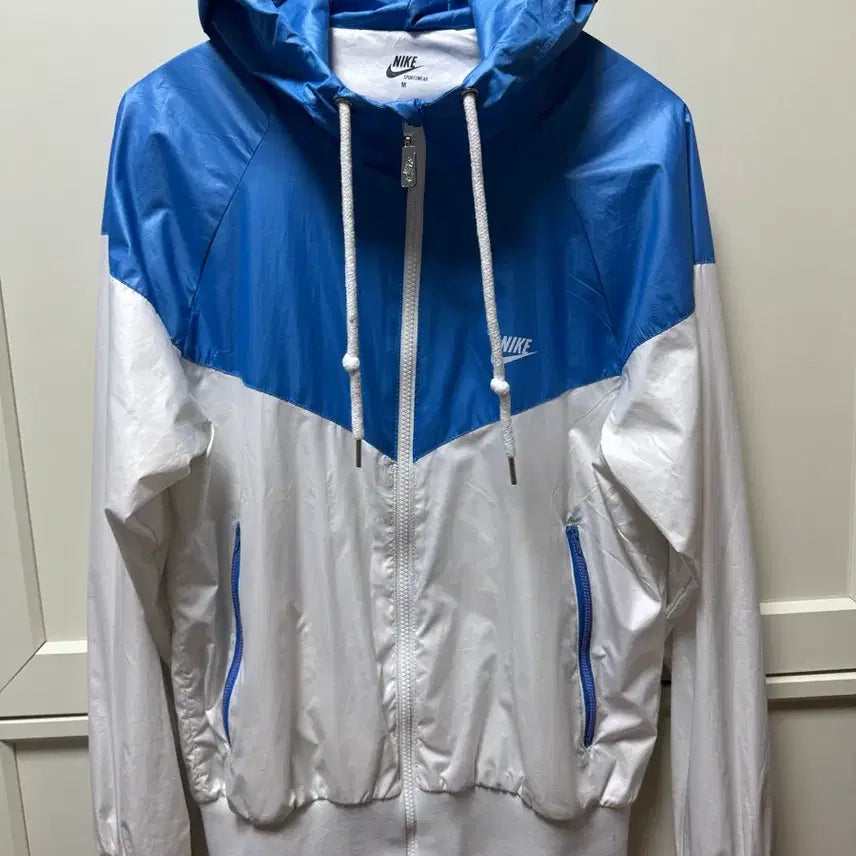 [BUNJANG] Nike Windbreaker Jacket - Blue/White - Size M / 나이키 바람막이 m