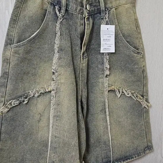 [BUNJANG] Peoplefull Washed Denim Short Pants (Size S) / 피플풀 워싱 데님 숏팬츠 S