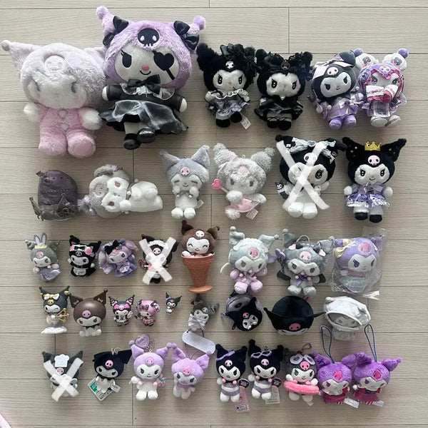 [BUNJANG] Sanrio Kuromi Mascot Charm Figure Bundle Set / 쿠로미 일괄 마스코트 인형 키링 피규어 치유 메로쿠로 로미아레 고전