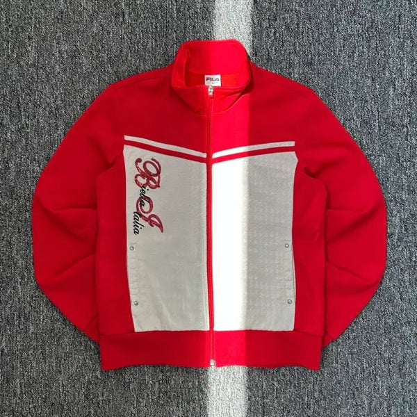 [BUNJANG] Fila Bella Italia Track Top Jersey M / 휠라 레드 벨라 이탈리아 트랙탑 져지 M