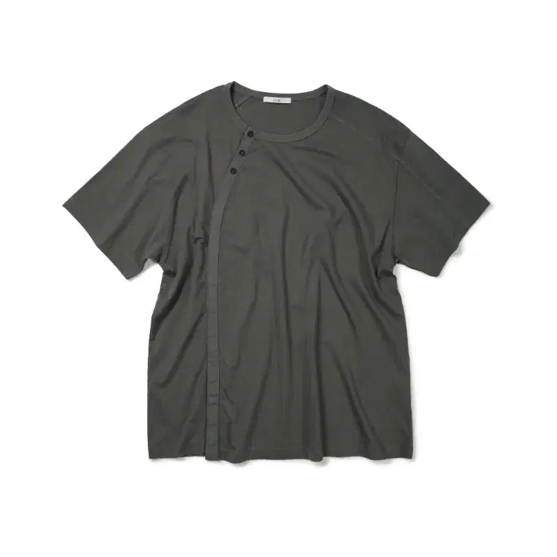 [BUNJANG] etce Curved Henley Neck T-Shirt / (M) etce 커브드 헨리넥 티셔츠