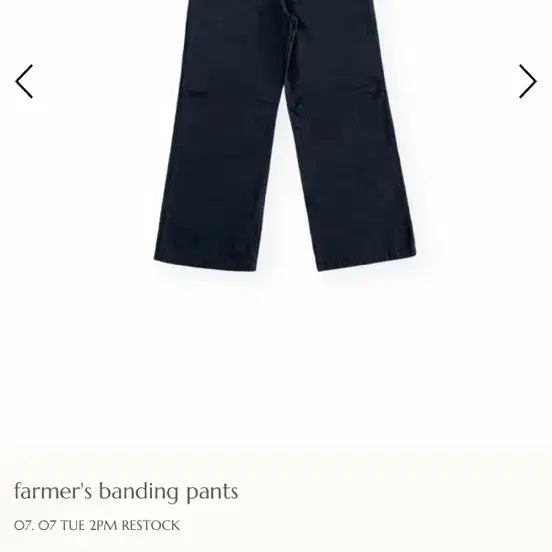 [BUNJANG] Favorite Things Farmer's Bending Pants Navy S / 페이보릿띵스 파머스 밴딩 팬츠 네이비 s