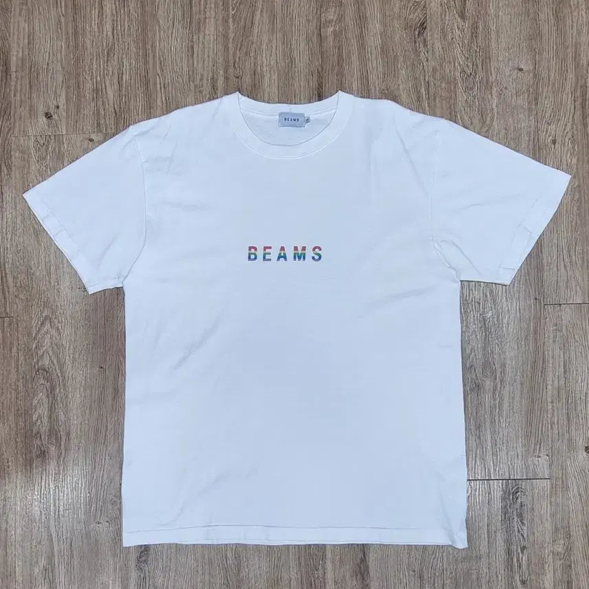 [BUNJANG] BEAMS Rainbow Logo Short Sleeve T-Shirt XL / BEAMS 빔즈 레인보우로고 반팔 XL _ 남성