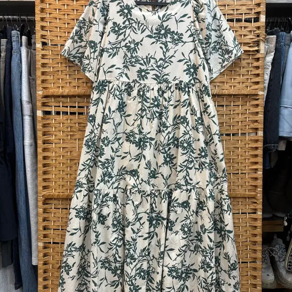 [BUNJANG] Floral Print Long Dress / 꽃무늬 원피스