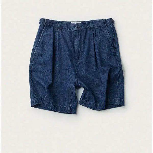 [BUNJANG] Henry Cotton's Tuck Twill Denim Shorts Indigo Size 82 / 헨리코튼 Tuck Twill Denim Shorts 데님 반바지