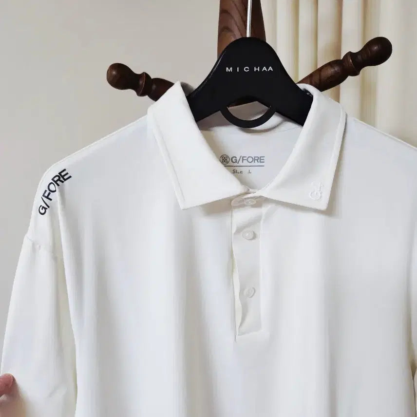 [BUNJANG] G/FORE Men's Functional Long Sleeve Golf T-Shirt White XL / [코오롱정품/세탁완료]21년 지포어 남성 기능성 긴팔 골프 티셔츠 화이트