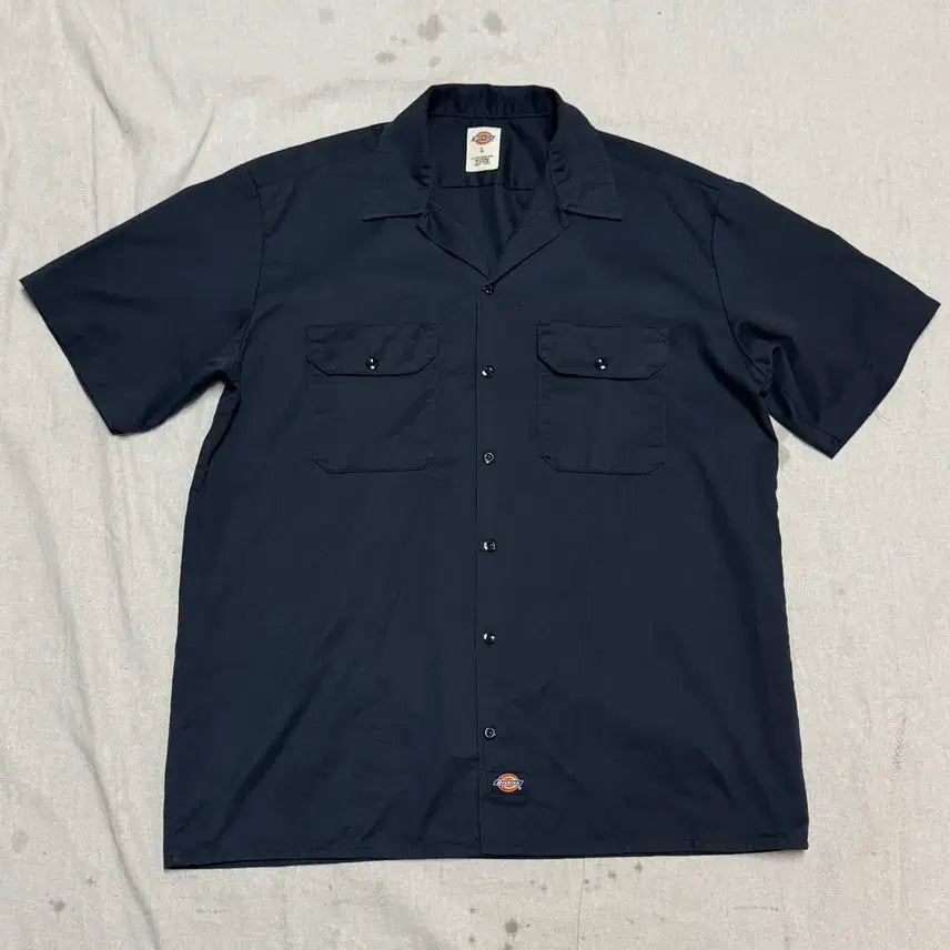 [BUNJANG] Dickies Black Short Sleeve Work Shirt L / 디키즈 블랙 반팔 워크 셔츠 L