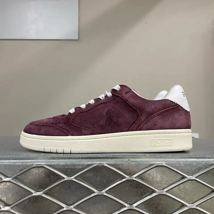 [BUNJANG] Polo Suede Sneakers Burgundy UK 6 / 폴로 스웨이드 스니커즈 버건디 uk6 (gr-5595)