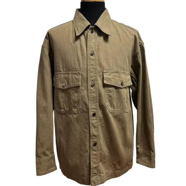 [BUNJANG] Uniqlo U Loose Fit Cotton Shirt Jacket Beige / 유니클로U 루즈핏 코튼 셔켓 베이지 Msize