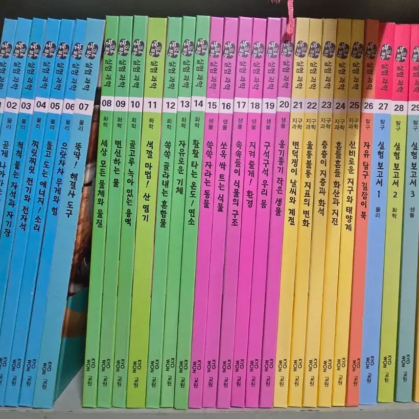 [BUNJANG] KyoWon All Story Science Experiment Illustrated Collection (25 Volumes + 7 Special Editions) / 눈으로 보는 실험 과학 전 25권+별책 7권-교원올스토리