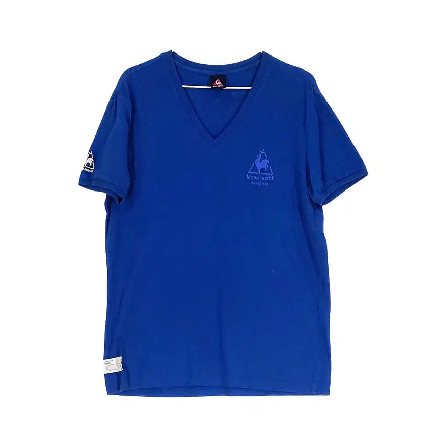 [BUNJANG] Le Coq Sportif Men's Cotton Regular Fit Short Sleeve T-Shirt Blue / 르꼬끄 남성 스포티한 반팔티 95 블루 00578