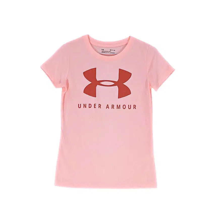 [BUNJANG] Under Armour Women's Slim Fit Sporty Short Sleeve T-Shirt (Pink, Size S) / 언더아머 여성 스포티한 슬림핏 반팔티 90 상태좋음 연핑크 00923
