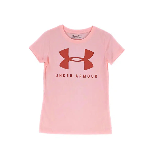 [BUNJANG] Under Armour Women's Slim Fit Sporty Short Sleeve T-Shirt (Pink, Size S) / 언더아머 여성 스포티한 슬림핏 반팔티 90 상태좋음 연핑크 00923