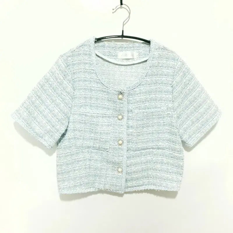 [BUNJANG] Pearl Tweed Jacket / 진주 트위드 자켓 L_S1750