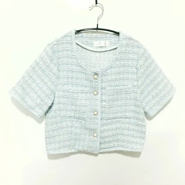 [BUNJANG] Pearl Tweed Jacket / 진주 트위드 자켓 L_S1750