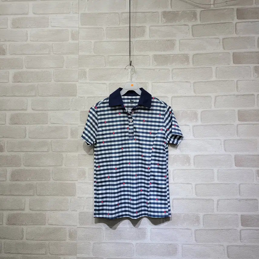 [BUNJANG] Check Collar T-Shirt Size 66 / ㅈ225 체크 카라티 66