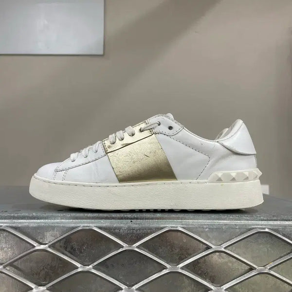 [BUNJANG] Valentino Metallic Band Open Sneakers / 발렌티노 오픈 스니커즈 메탈릭 밴드 35