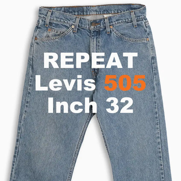 [BUNJANG] Levi's 505 Orange Tab Mid-Blue Regular Fit Jeans (Size 32) / 리바이스 505 오렌지탭 중청 90s 32 인치 OR5053376