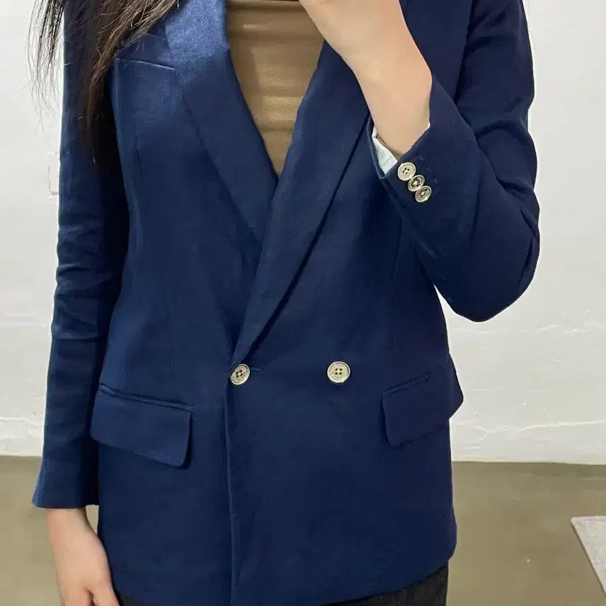 [BUNJANG] Michael Kors Navy Double-Button Jacket / 새상품)마이클 코어스네이비 더블 버튼 자켓