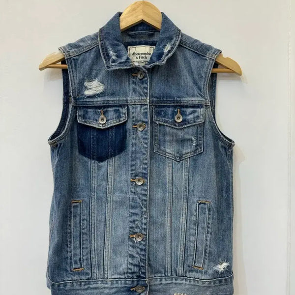 [BUNJANG] Abercrombie & Fitch Denim Vest / 아베크롬비 데님 조끼