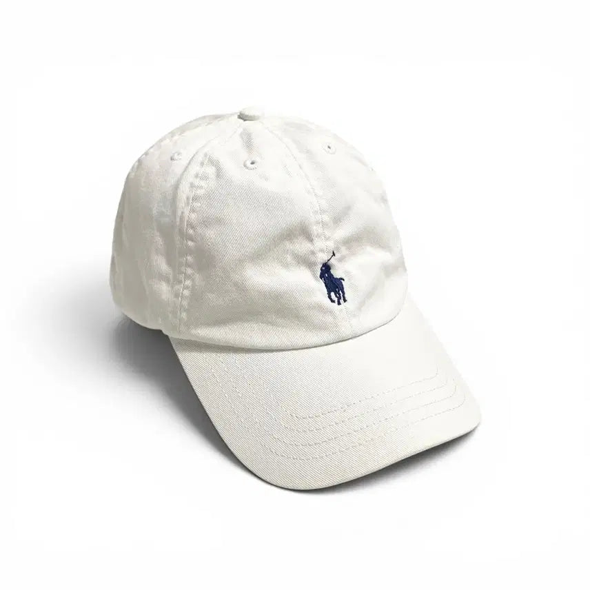 [BUNJANG] Polo Ralph Lauren White Cotton Twill Baseball Cap / 폴로 랄프로렌 볼캡 화이트