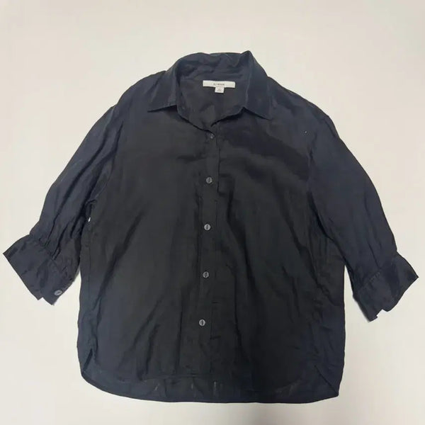 [BUNJANG] SJ WANI Linen 7-Sleeve Shirt Black / 여성 SJWANI 손정완 22년도 린넨 7부 셔츠 블랙 88