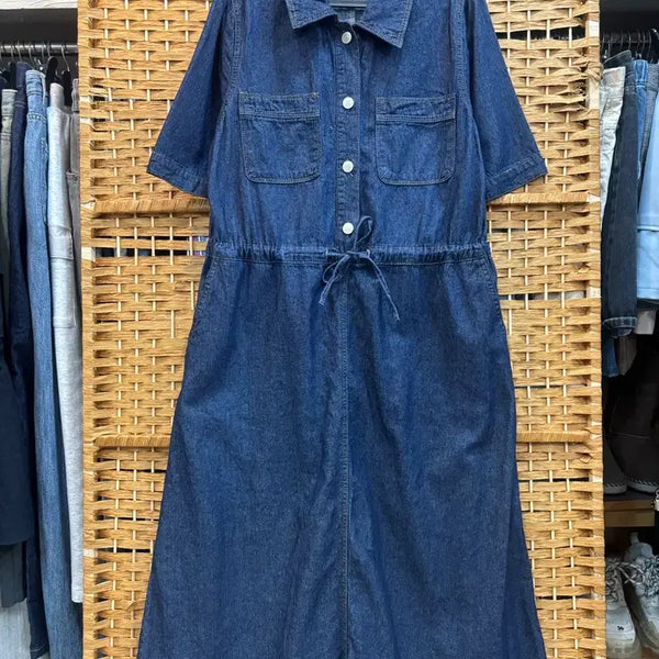 [BUNJANG] Denim Shirt Dress / 청 데님 셔츠 원피스