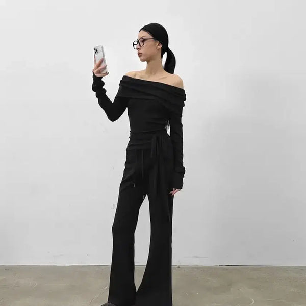 [BUNJANG] Black Up High-Waist Raw Denim Bootcut Pants / 블랙업 히그 로우 부츠컷 밴딩팬츠