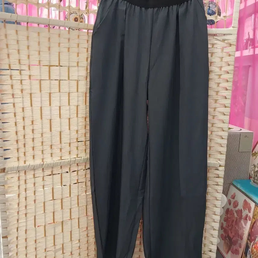 [BUNJANG] Women's Black Wide Slacks / 여성 와이드 슬랙스 검정