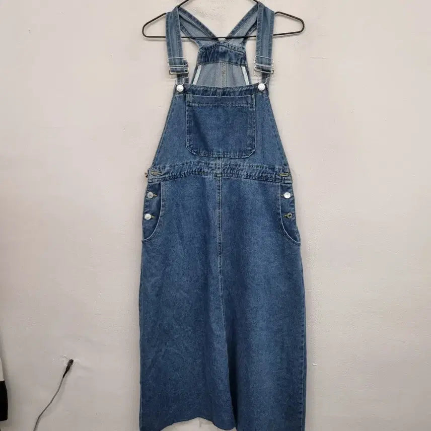 [BUNJANG] Women's Denim Overall Dress (Size 66-77) / [여성66~77 size] 데님 멜빵 원피스