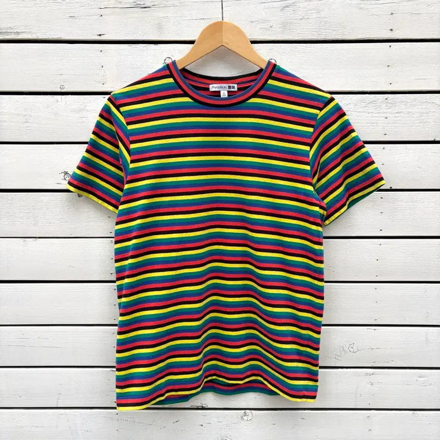 [BUNJANG] Uniqlo x JW Anderson Striped Short-Sleeve T-Shirt / Uniqlo x JW Anderson JW앤더슨 스트라이프 반팔 티셔츠