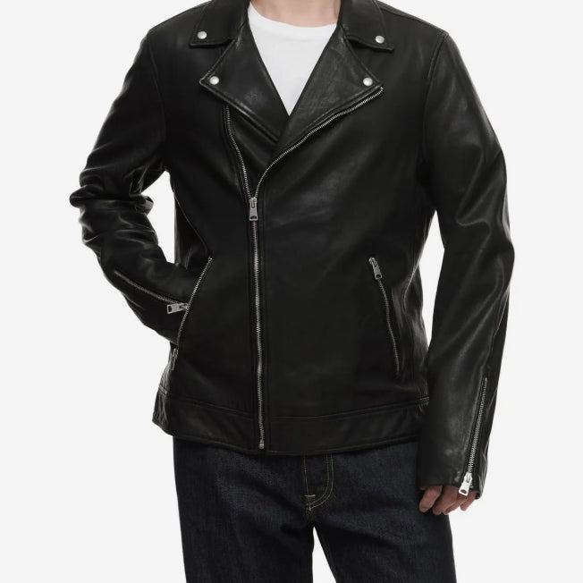 [BUNJANG] AllSaints Tyson Biker Jacket - Black (Size L, New) / 올세인츠 타이슨 바이커 자켓 팝니다 (L, 새 제품 미착용)