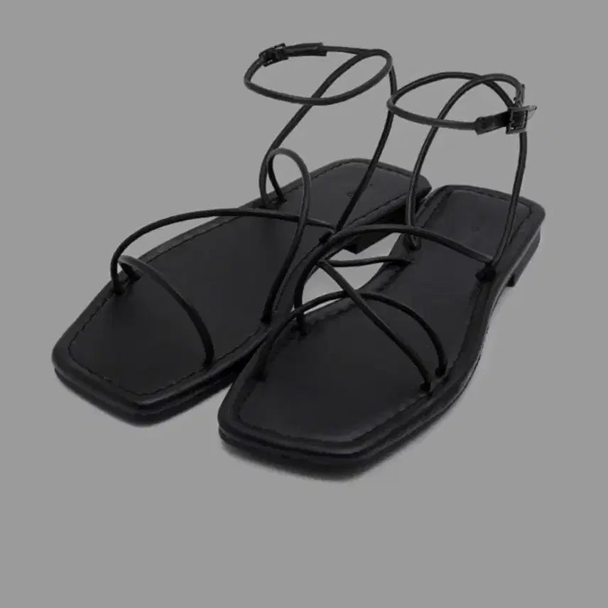 [BUNJANG] MIXXO Black Flat Sandals / [230] 미쏘 블랙 플랫샌들