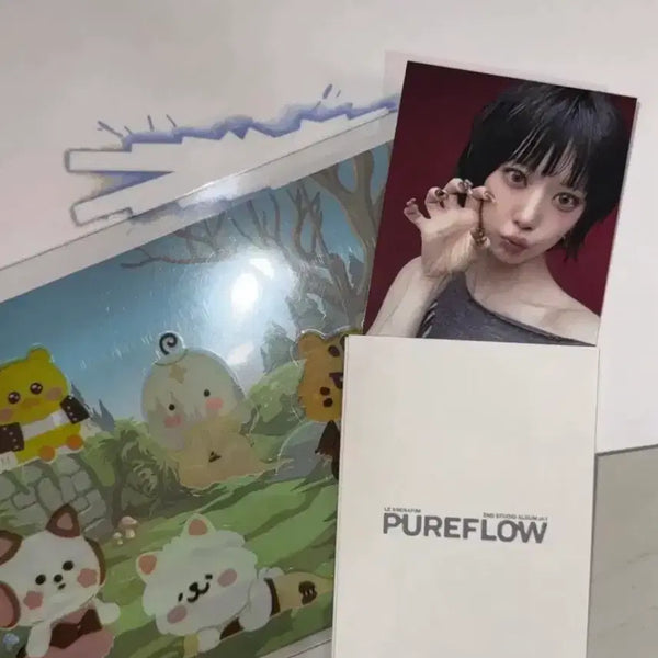 [BUNJANG] Le Sserafim Sakura Limited Edition Broadcast Photocard, Sticker, and Slogan Set / [최저가/빠른배송] 르세라핌 사쿠라 붐팔라 공방포카 스티커 슬로건 포함