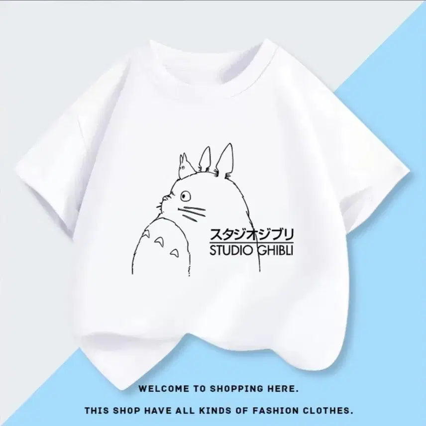 [BUNJANG] Totoro Character Short Sleeve T-Shirt - Family & Couple Matching / 토토로 반팔티 가족 커플 패밀리룩 남매 자매 형제룩