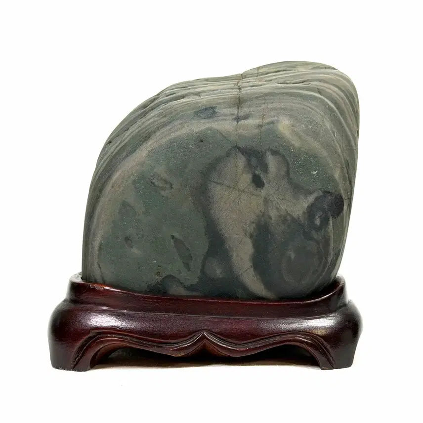 [BUNJANG] Namhan River Cabbage Jade Stone with Engraved Pattern / 남한강 박장대소 문양석 수석