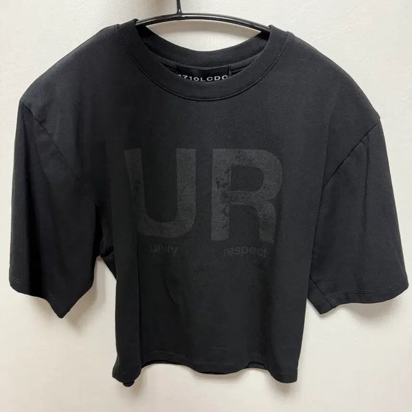 [BUNJANG] LCDC TM Printed Cropped T-Shirt (Dark Grey) / 엘씨디씨 티엠 티셔츠