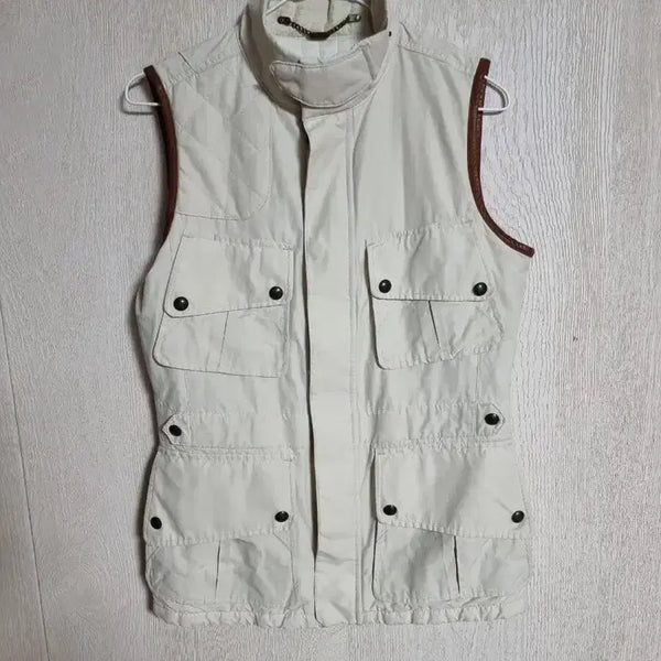 [BUNJANG] Polo Ralph Lauren Quilted Padded Vest Ivory Women's S / 폴로 랄프로렌 조끼 패딩 누빔안감 아이보리 여성 s
