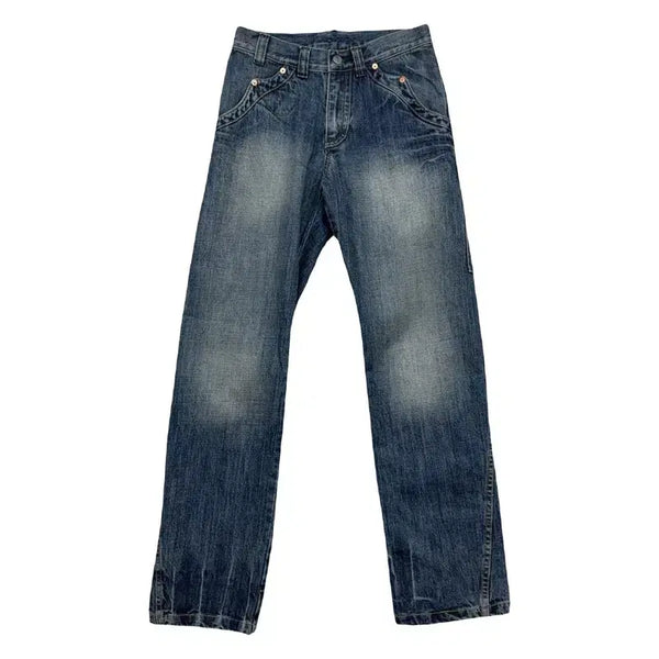 [BUNJANG] Long Wash Vintage Jeans / 롱기장 워싱 빈티지 청바지 28