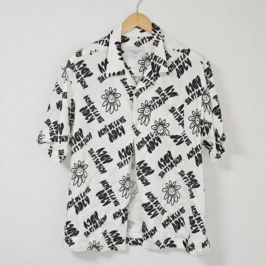 [BUNJANG] Acmedraw Flower Rayon Short Sleeve Shirt Size 2 (110) / 아크메드라비 플라워 레이온 반팔셔츠 2사이즈 110