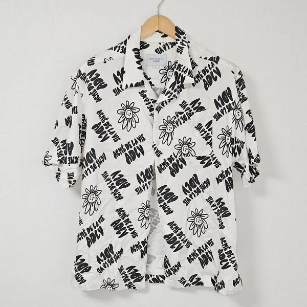 [BUNJANG] Acmedraw Flower Rayon Short Sleeve Shirt Size 2 (110) / 아크메드라비 플라워 레이온 반팔셔츠 2사이즈 110