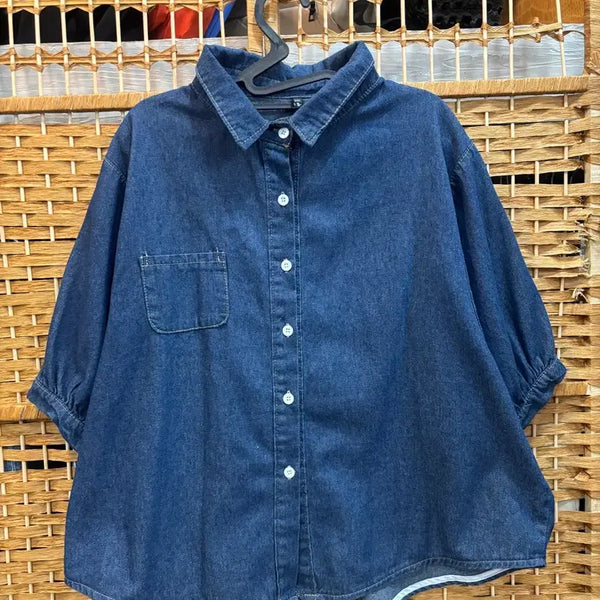 [BUNJANG] Denim Blouse / 데님 블라우스