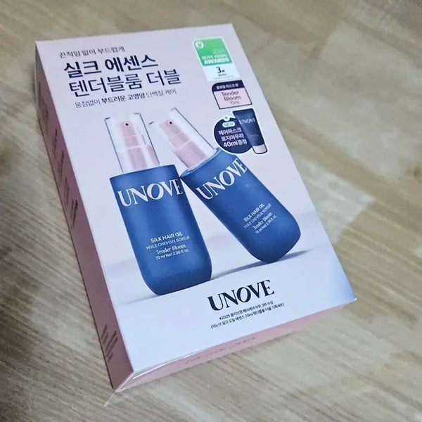 [BUNJANG] Unove Silk Hair Oil Tender Bloom Double Set - Floral Musk Scent / 어노브 실크 헤어 오일 더블 기획 텐더블룸 더블 플로럴 머스크향